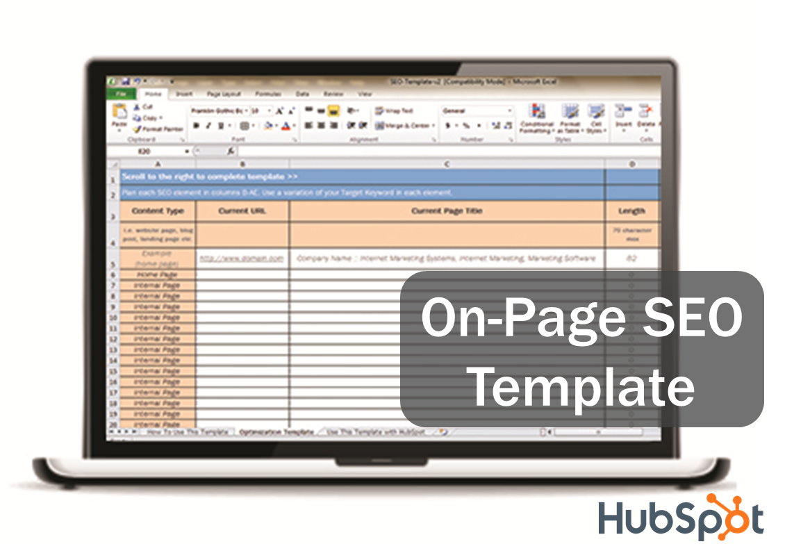 Download HubSpot's Free SEO Template